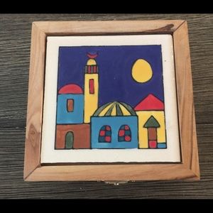 SANDROUNDI CERAMIC TILE TRINKET BOX